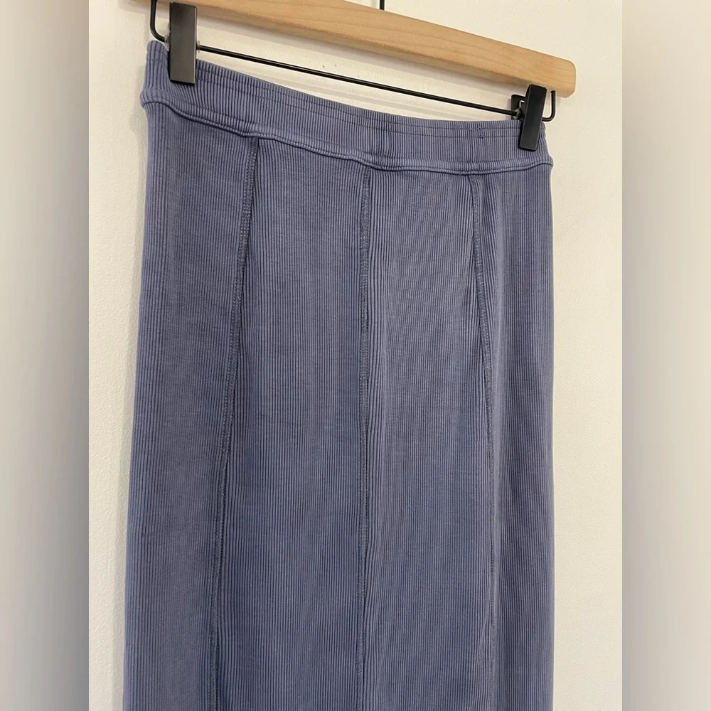 ACNE STUDIOS Rib Knit Midi Skirt | Minimalist Scandi Stretch XS - Picture 5 of 13